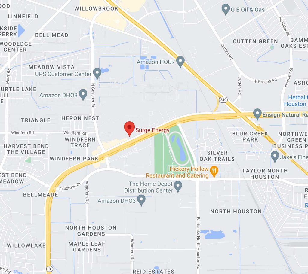 google map location of surge energy